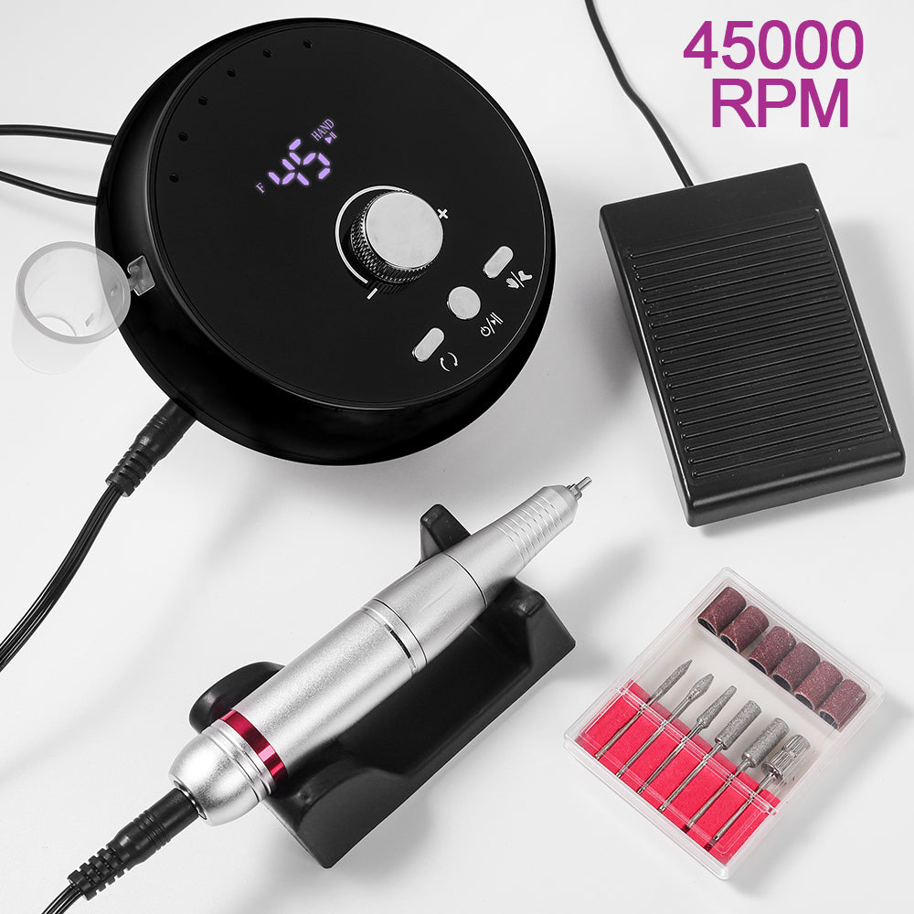 45000RPM Professional Electric Nail Drill Manicure Machine Low Noise Nails Sander Set Portable Nail Drill Tools, Used For Sanding And Polishing, Suitable For Use In Both Home And Salon Settings. - 5 - CJ