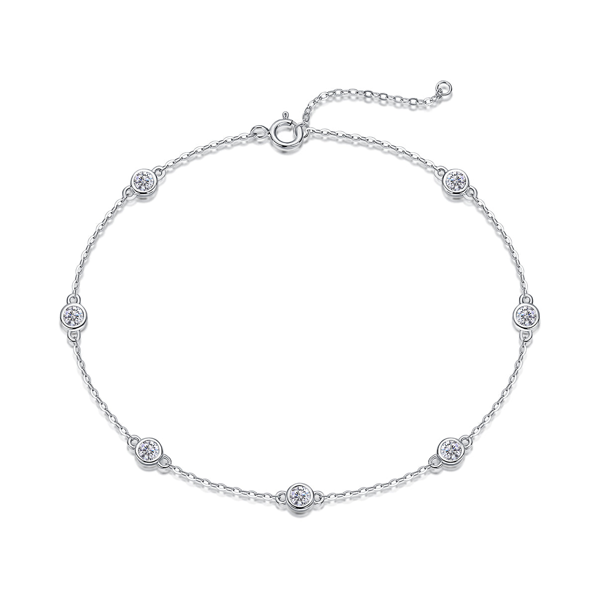 1Smart Bubble Luxury Fashion Mossan Diamond S925 Silver Bracelet Comparable To Natural Diamonds Prohibit TikTok sales - 5 - CJ