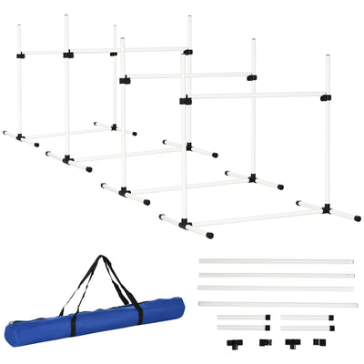 4 - piece Dog Agility Training Equipment With Height - adjustable Jumping Poles - 5 - CJ