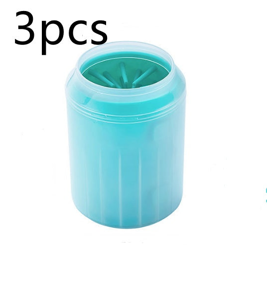 Pet Paw Cleaner Cleaning Kit Cup Soft Brush Can - 0 - CJ