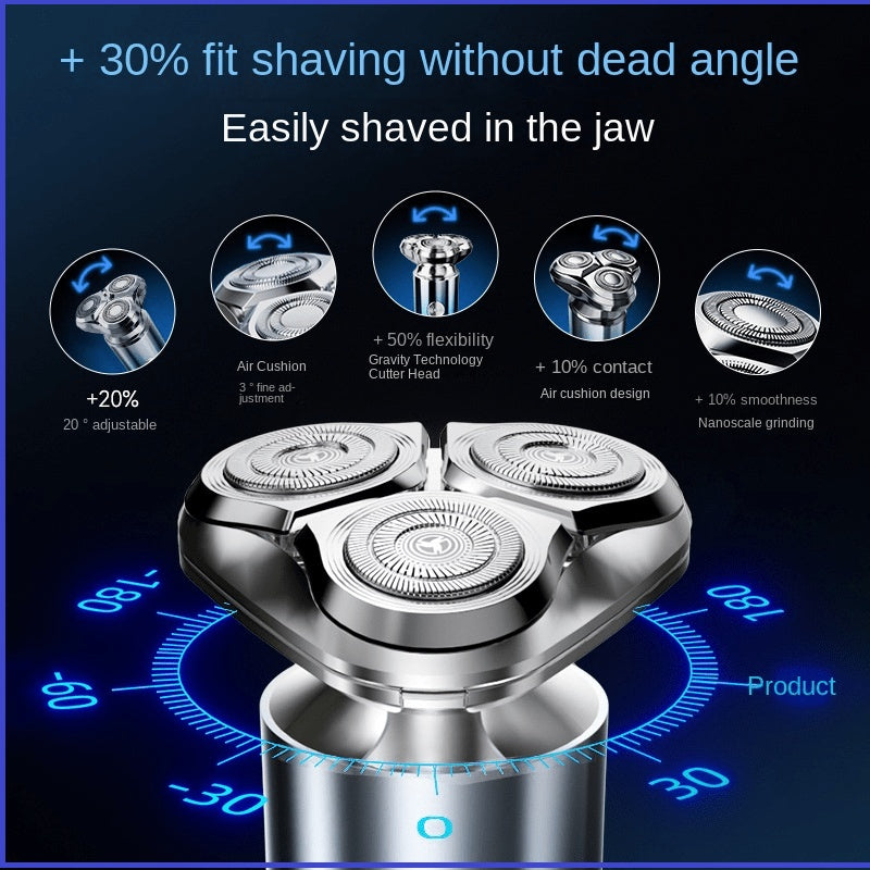 Men's Electric Shaver Triple Head Razor Travel Portable Washable - 5 - CJ
