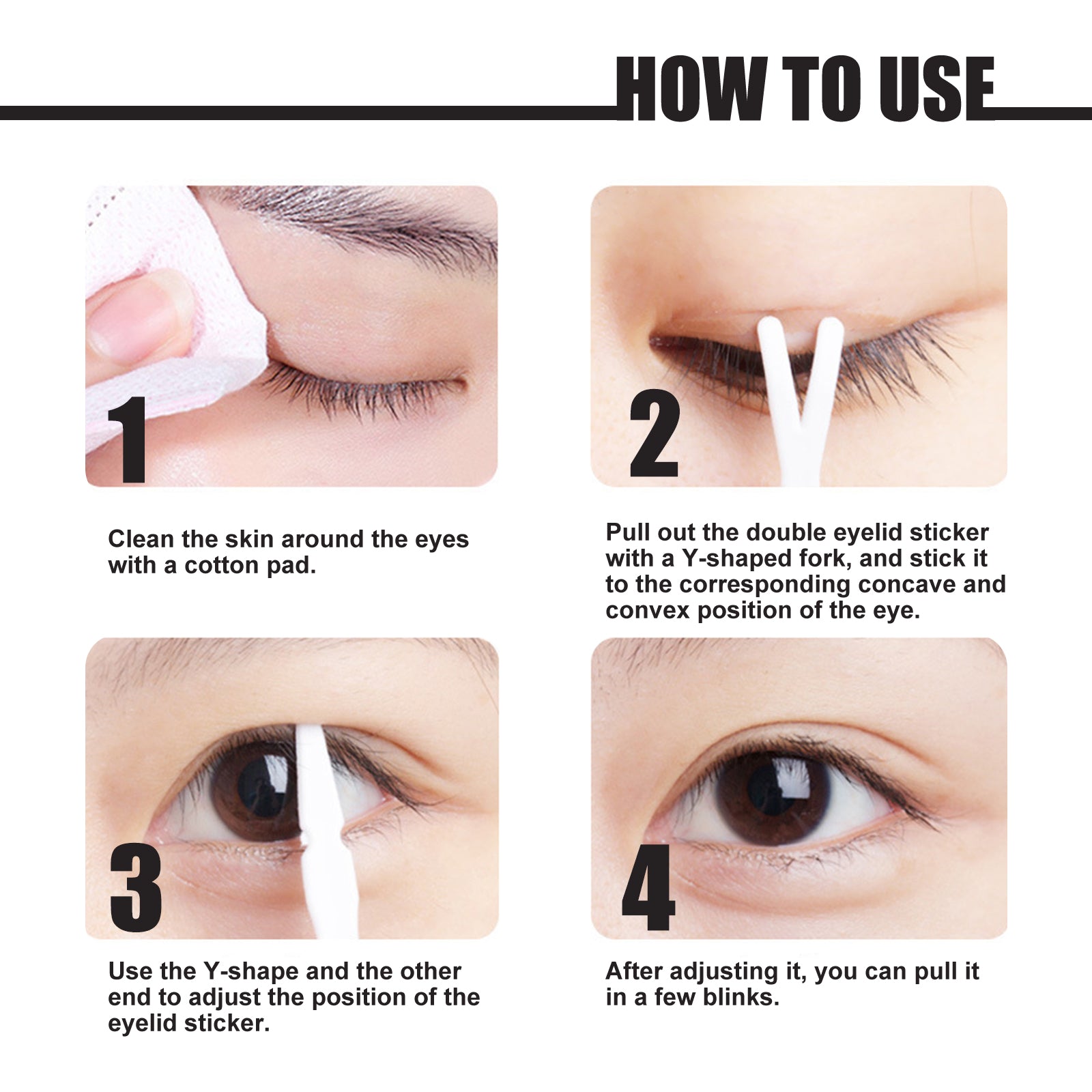 West&Month Double Eyelid Tape - Invisible, No - Glue, Natural Mesh Adhesive, Activates With Water, Beautiful Eyes, Olive Shaped Lace - 5 - CJ