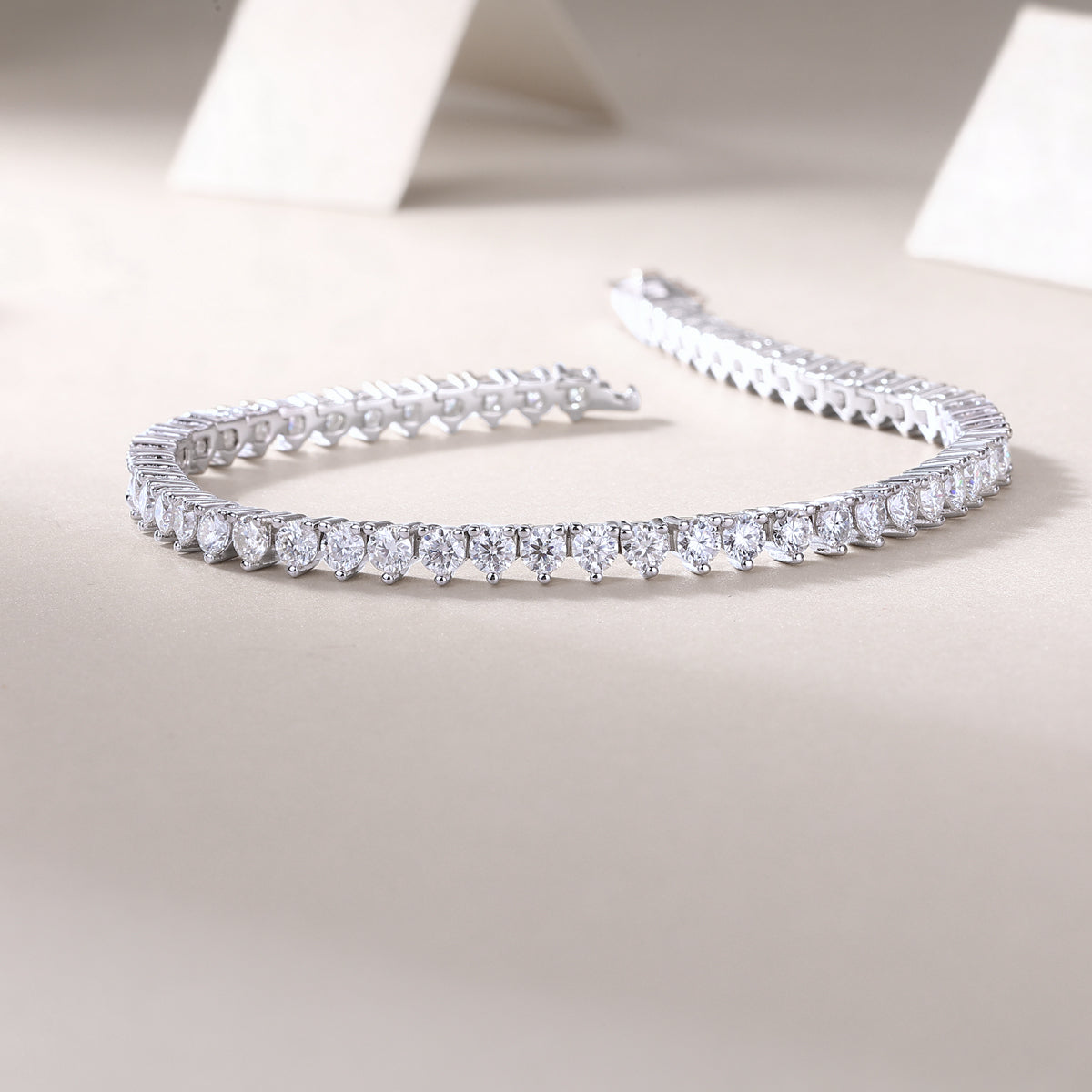 1Mark Luxury Fashion Mosan Diamond S925 Silver Bracelet Comparable To Natural Diamonds Prohibit TikTok sales - 5 - CJ