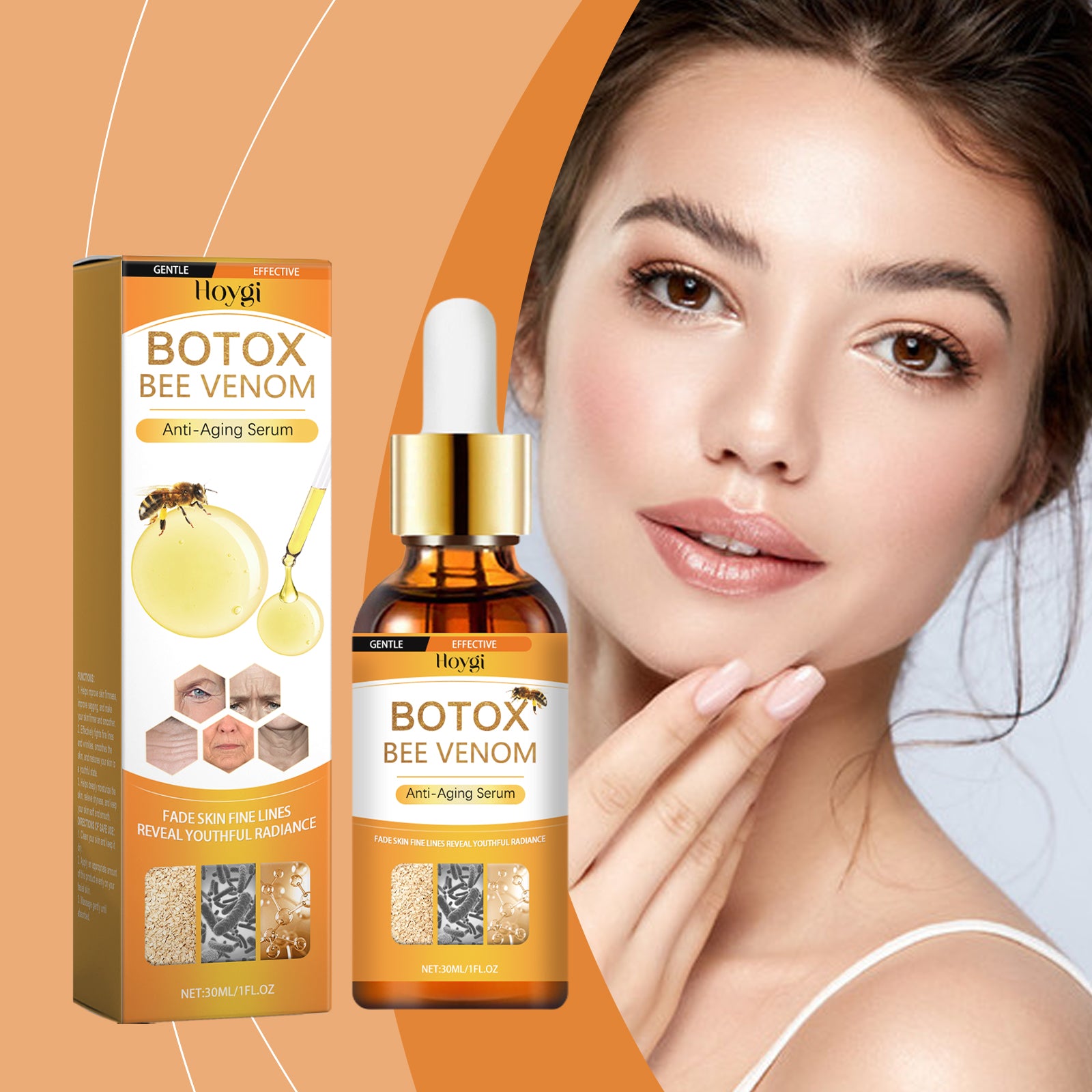 Hoygi Bee Venom Essence, Gently Improves The Condition Of Facial Skin, Hydrating, Moisturizing, Smooth And Hydrating - 5 - CJ