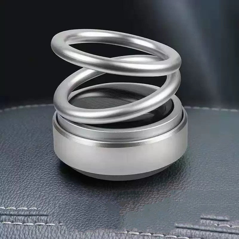 Solar Auto Rotation Car Air Freshener Perfume Seat - 0 - CJ - Silver - CJQCQCQC00318 - Silver