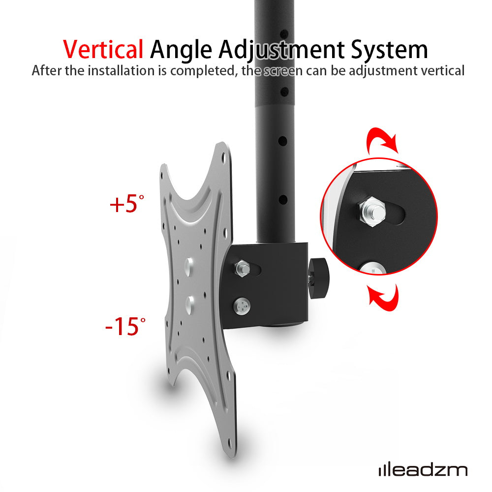 TV Ceiling Bracket, Length Adjustable 360 Degree Rotation, Up And Down 5 - 15 Degrees, Load Capacity 25kg - 5 - CJ