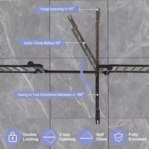 150 Adjustable Safety Gate 6 Panels Play Yard Metal Doorways Fireplace Fence Christmas Tree Fence Gate For House Stairs Gate Prohibited Area Fence - 5 - CJ