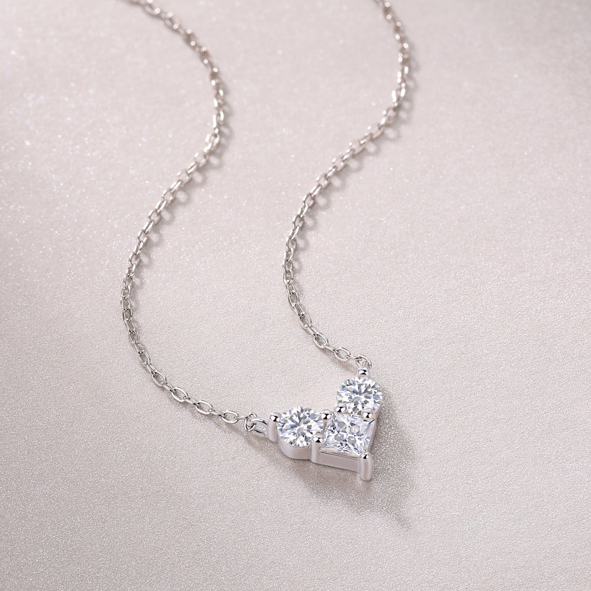 1Love In The Present - A Fashionable And Luxurious Diamond Jewelry Pendant Set With Square Moissanite S925 Sterling Silver Prohibit TikTok sales - 5 - cj
