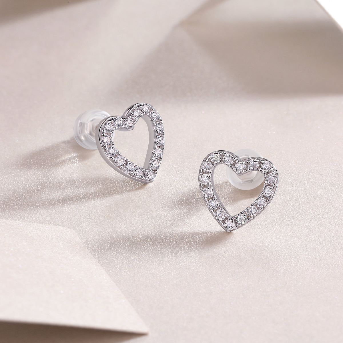 1From The Heart - Fashionable, Trendy And Affordable Jewelry With Moissanite S925 Sterling Silver And Platinum - plated Stud Earrings Prohibit TikTok sales - 5 - CJ