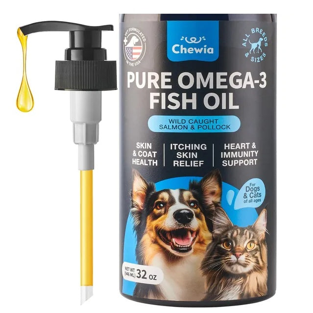 Coat Skin All Breeds Dog Supplement 32 Oz Fish Oil For Dogs Pet Supplies For Dogs Fish Oil - 5 - CJ