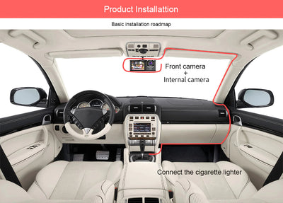 Car Dual Lens Dash Cam HD 1080P Front Rear Inside Video Recorder Camera G - Sensor - 5 - CJ