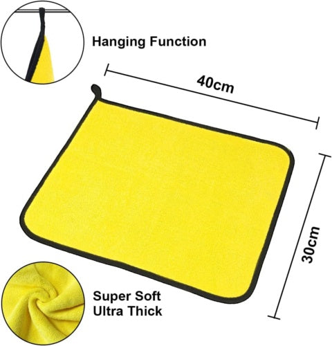 12PCS Car Cleaning Towels Drying Wash Cloth Microfibre Super Absorbent Polishing