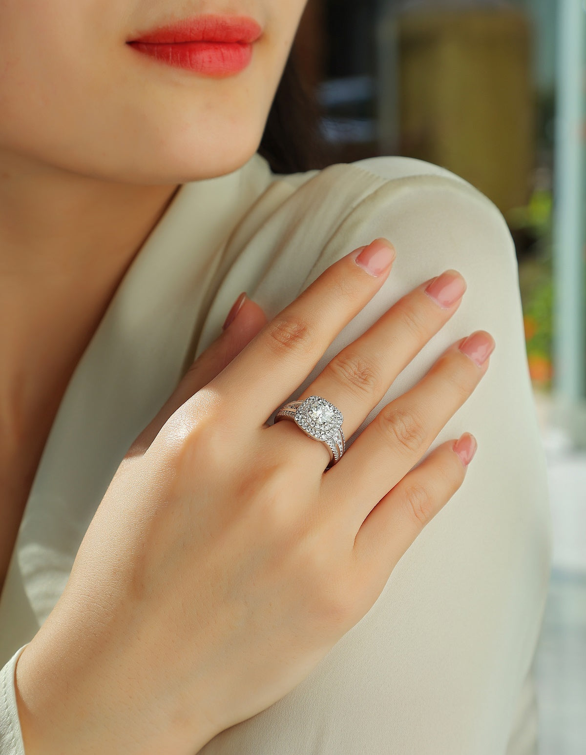1Starry Sky Crown - A Fashionable Jewelry Ring Set With 1 - carat Moissan Diamond S925 Sterling Silver And Platinum - plated Diamond Prohibit TikTok sales - 5 - CJ