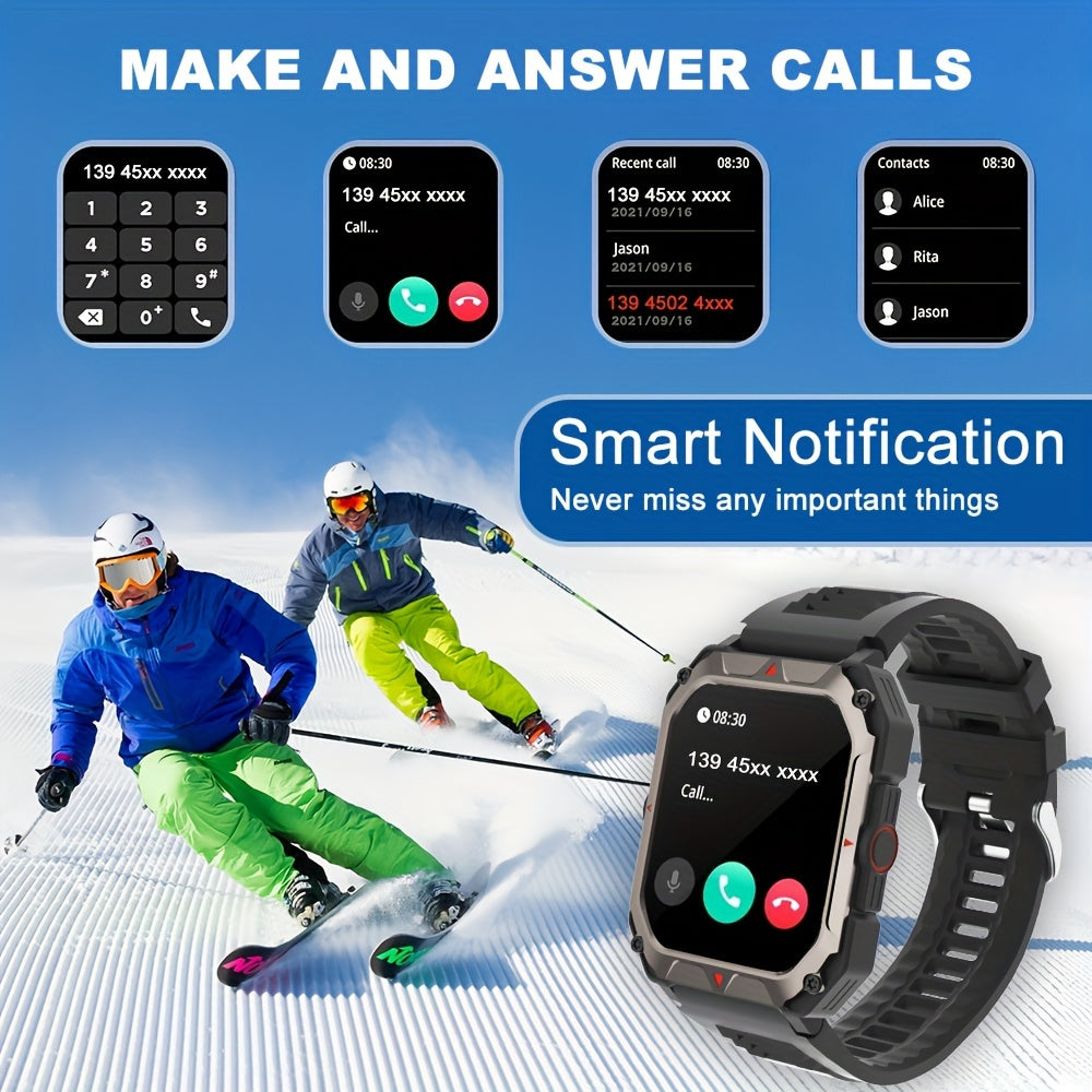 Men S Smart Watch Answer,make Calls, Wireless Calling Sports Smartwatch Fitness Tracker, With Multiple Sport Modes, Step Counter, Alarm, Compatible With IPhone And Android Phones