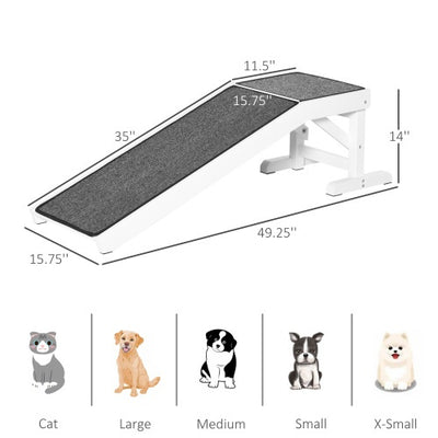 Ramp For Dog Bed, Pet Ramp For Dog With Non - slip Carpet And Top Platform - 5 - CJ