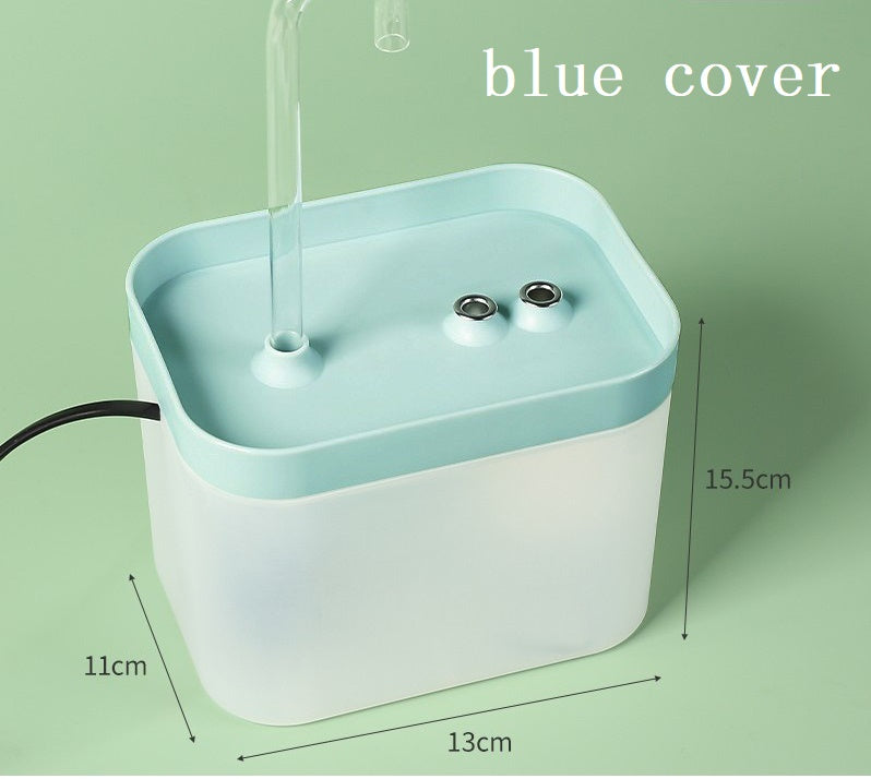 Automatic Cat Water Fountain Auto Filter USB Electric Mute Cat Drinker Bowl 1.5L Recirculate Filtring Drinker For Cats Pet Water Dispenser - 4 - CJ - Blue cover - USB with protect - CJMY162507642PK