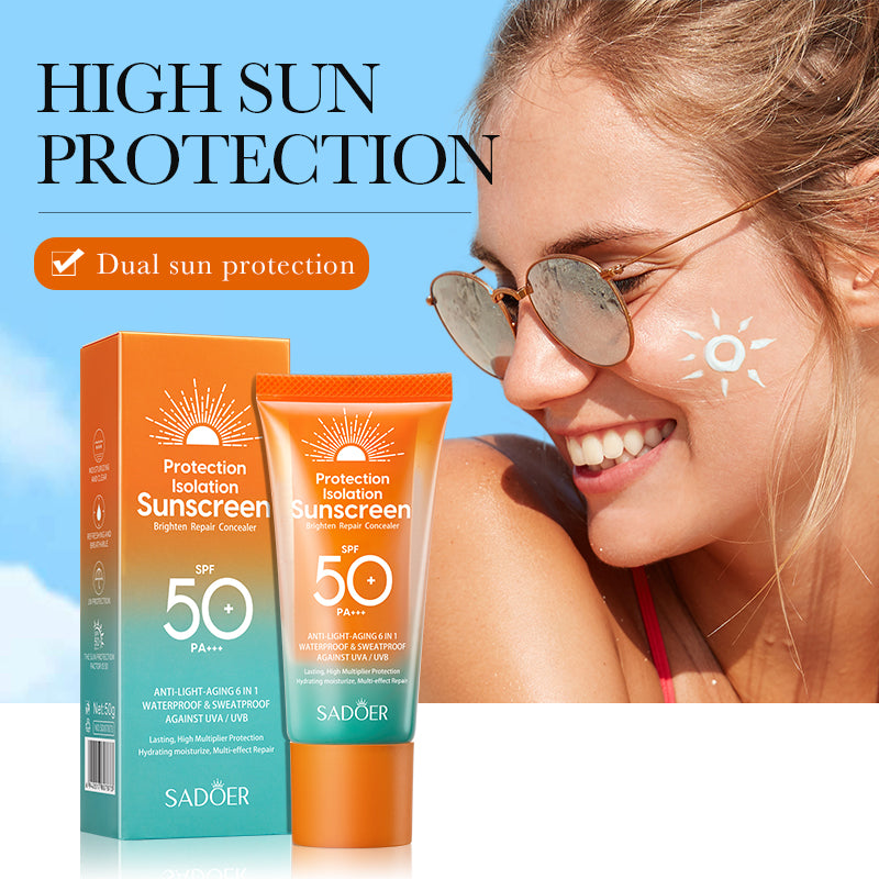 SADOER Dual - Tube Multi - Effect Repairing Isolation Sunscreen 50g - 4 - CJ