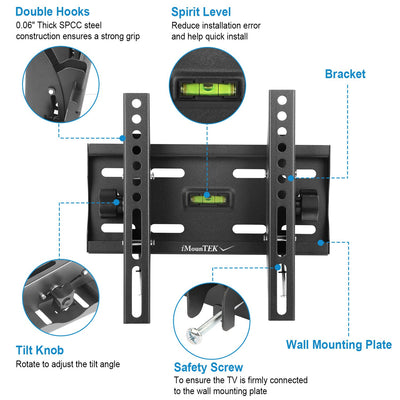 1Pc TV Wall Mount Bracket Tilt For 23in To 42in LED LCD PLASMA Flat TV VESA 200x200mm - 5 - CJ