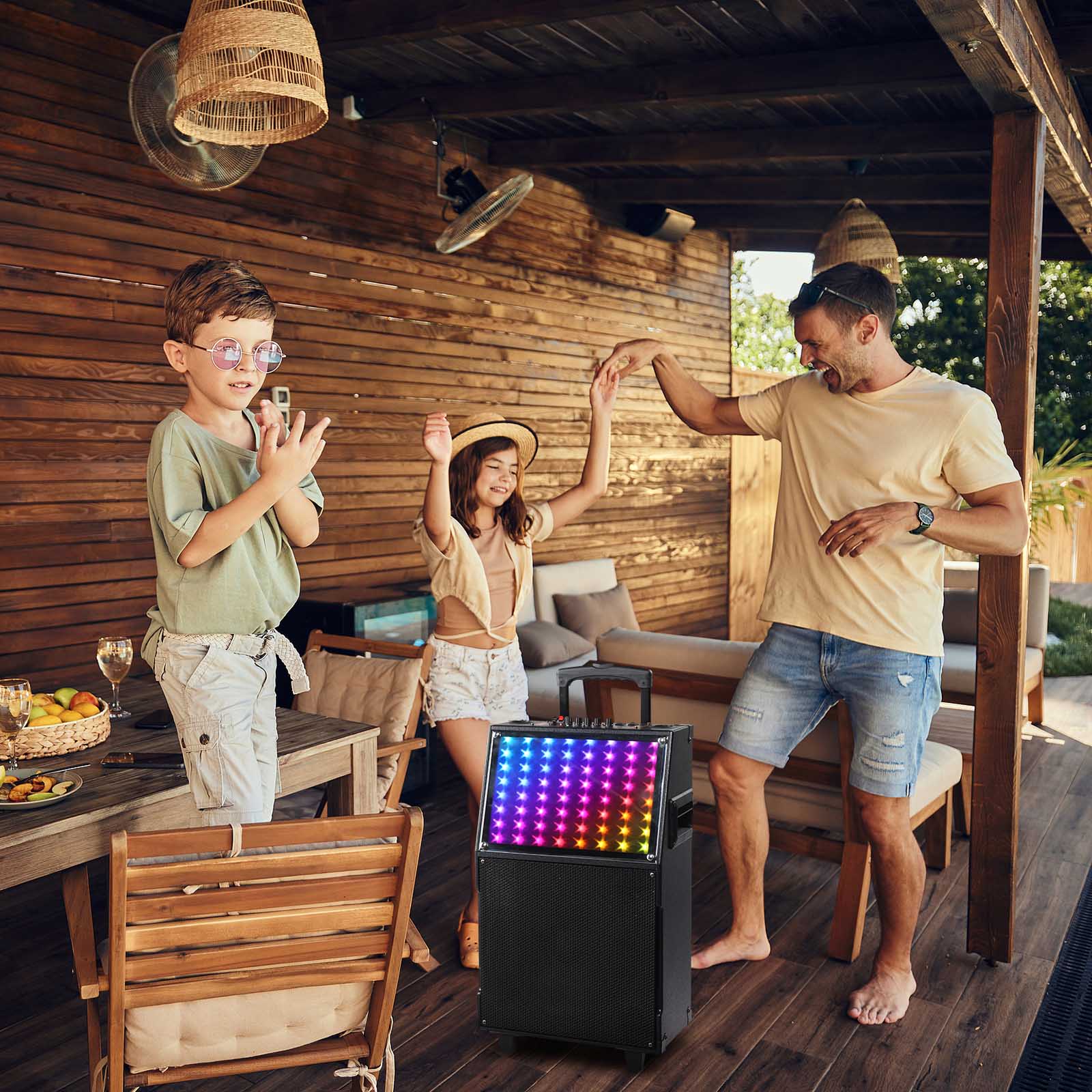 12in 60W LED Spectrum Light Bluetooth Remote Control Rod Speaker - 5 - CJ