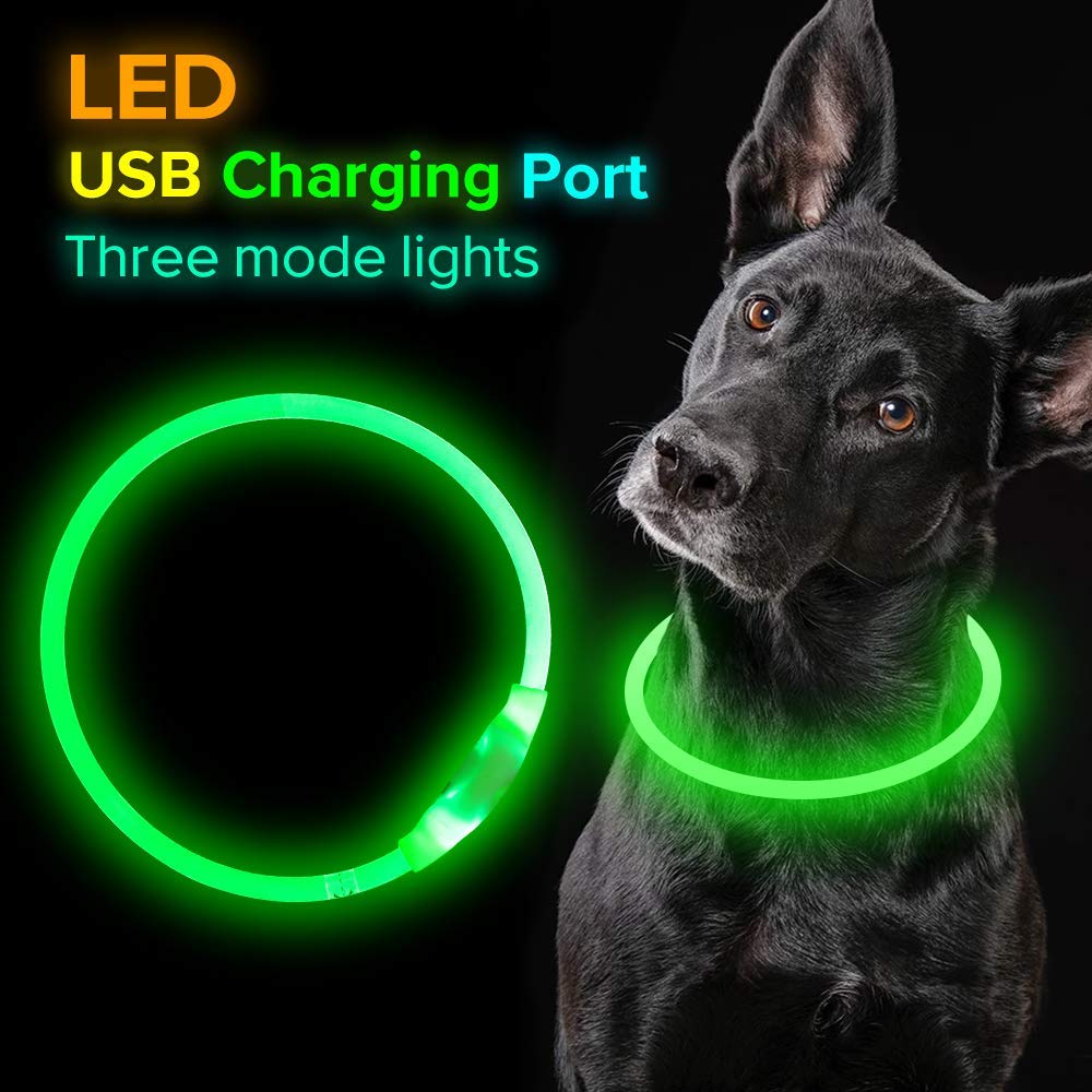 Pet Flashing Collar USB Rechargeable Glowing Necklace Safety Collar Light Up Collars For Night Walking Electric Dog Collar Neon - 0 - CJ