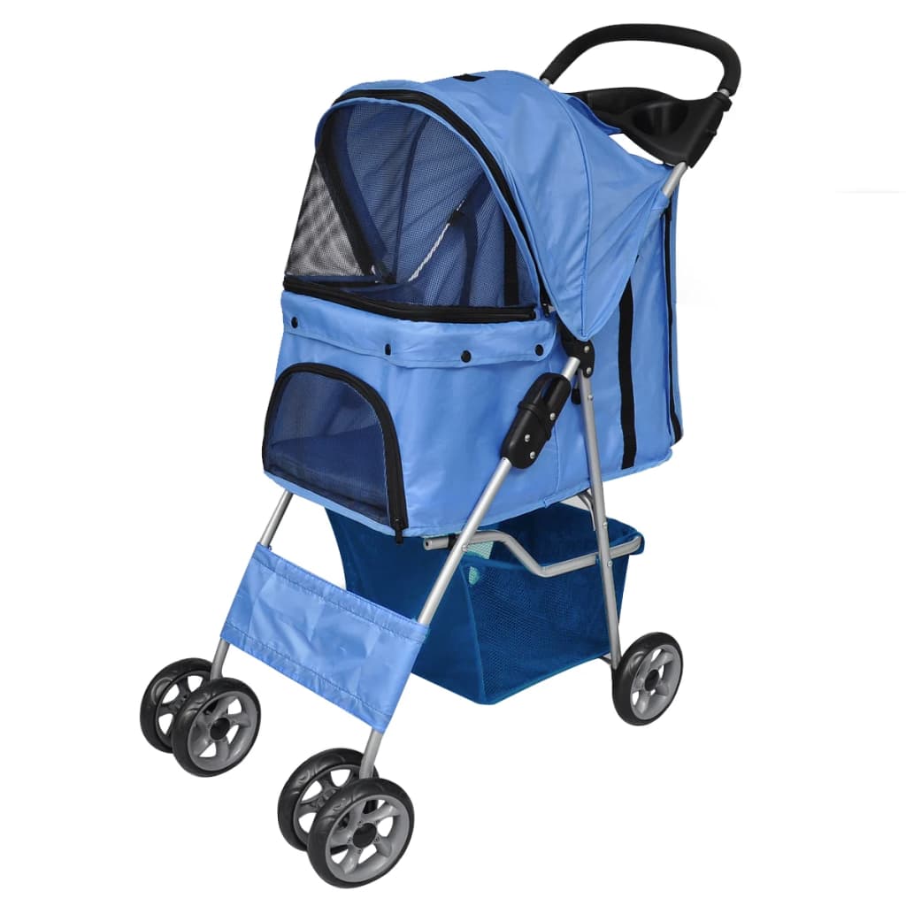 Dog Stroller Dog Buggy   Pet Buggy Dog/Cat Foldable Travel Stroller - 5 - CJ
