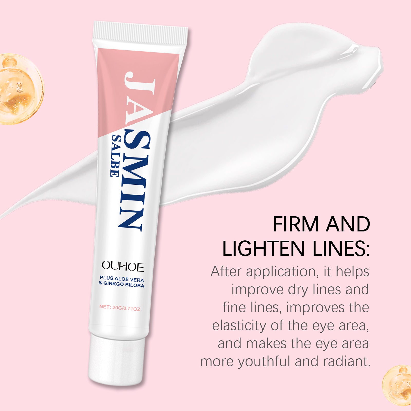 OUHOE Jasmine Eye Cream, Moisturizes And Sooth The Eye Skin Hydrating And Moisturizing Daily Massage With Eye Cream - 5 - CJ