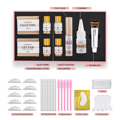 ICONSIGN Lash Lift EyeLash Eyebrow Dye Tint Kit Lashes Perm Set Brow Lamination Makeup Tools - 5.0 - CJ