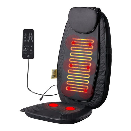 Back Massagers, Vibrating Heating Pad For Back, Massage Chair Pad For Pain Relief Deep Tissue - 5 - CJ