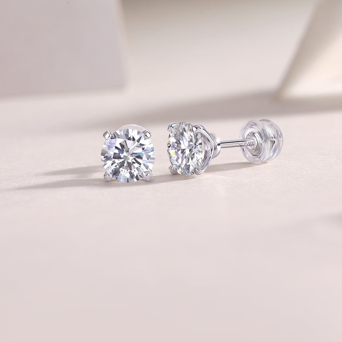 1Rhymes Luxury Fashion Diamond Earrings Stud Inlaid With Mosan Diamond Silver Ornaments Prohibit TikTok sales - 5 - CJ