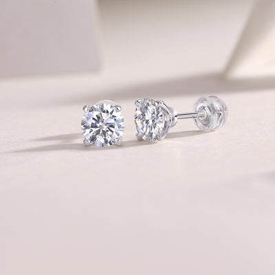 1Rhymes Luxury Fashion Diamond Earrings Stud Inlaid With Mosan Diamond Silver Ornaments Prohibit TikTok sales - 5 - CJ