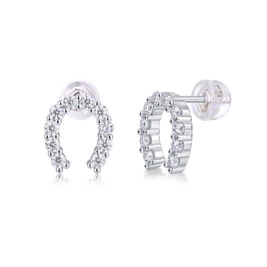 1Keep Happiness Diamond Set Moissanite Silver Earrings Luxury Fashion Diamond Earrings Stud Earrings Prohibit TikTok sales - 5 - CJ