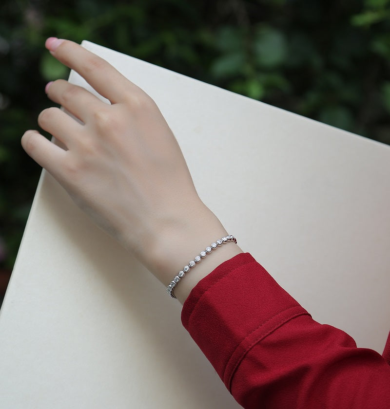 1Galaxy Dream Luxury Fashion Mosan Diamond S925 Silver Bracelet Prohibit TikTok sales - 5 - CJ