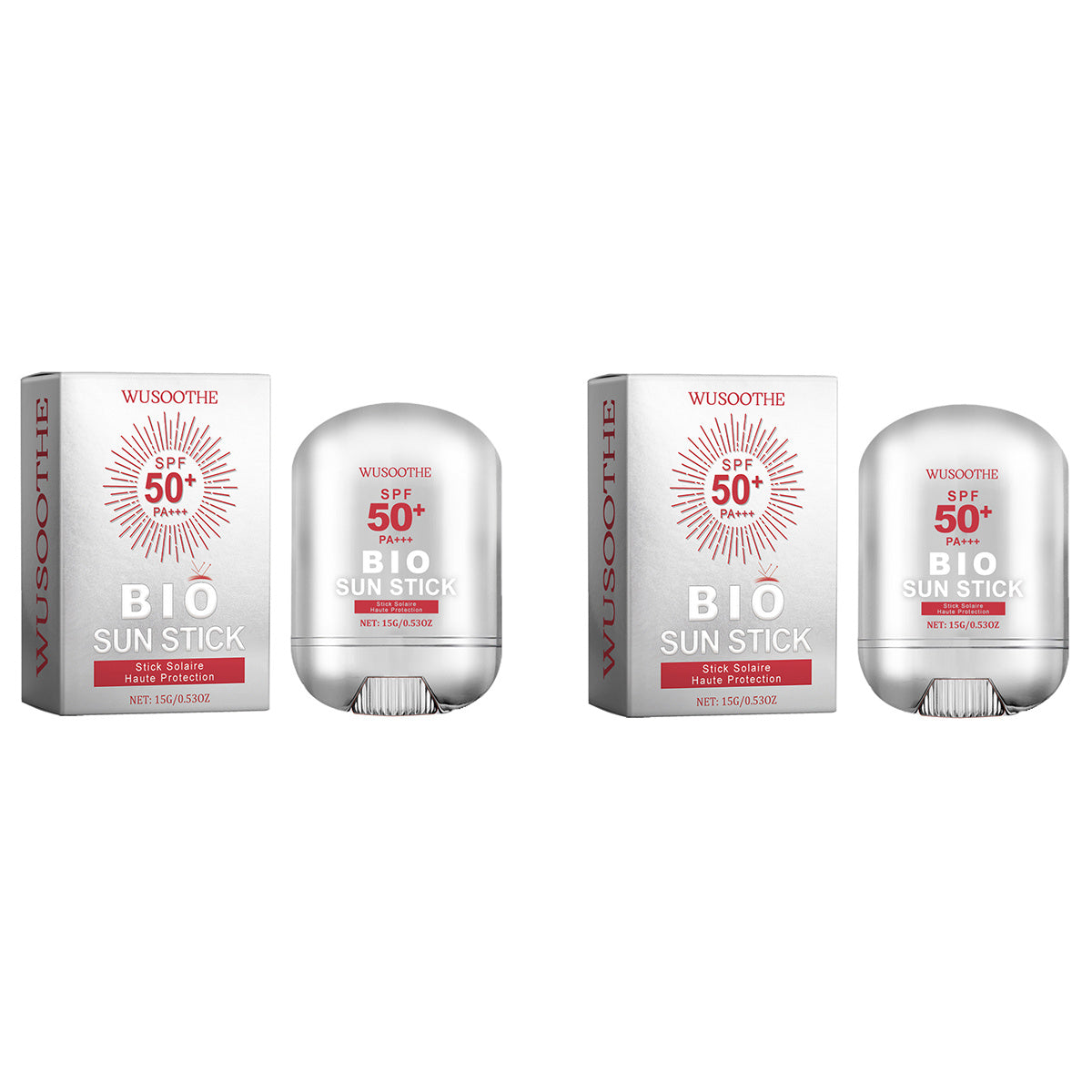 WUSOOTHE Bio Sun Stick 15g - Advanced Protection With Peptide Complex, Collagen And Hyaluronic Acid SPF50,PortableStrong UVProtection Sunscreen Stick