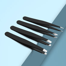 Stainless Steel Eyebrow Tweezers Black Flat Hairs Puller Beauty Makeup Tool - 0 - CJ
