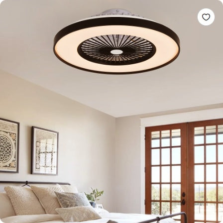 23 Inch Black Ceiling Fan Light With LED RGB   Dimmable & Color Changing, APP & Remote Control, Modern Smart Ceiling Fan For Living Room, Bedroom, And Dining Room  Silent 6 - Speed Reversible DC Motor - 5 - CJ