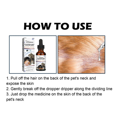 Dog Cat Drops Spray Cleaning Remove Lice Tick Flea - 0 - CJ