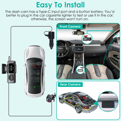 1Pc 4K 1080P Car Dash Cam 2.4GHz WiFi Car Camera Mini Driving Recorder With 140 Degree Wide Angle APP Control Night Vision G - sensor Loop Recording - 5.0 - cjdropshipping