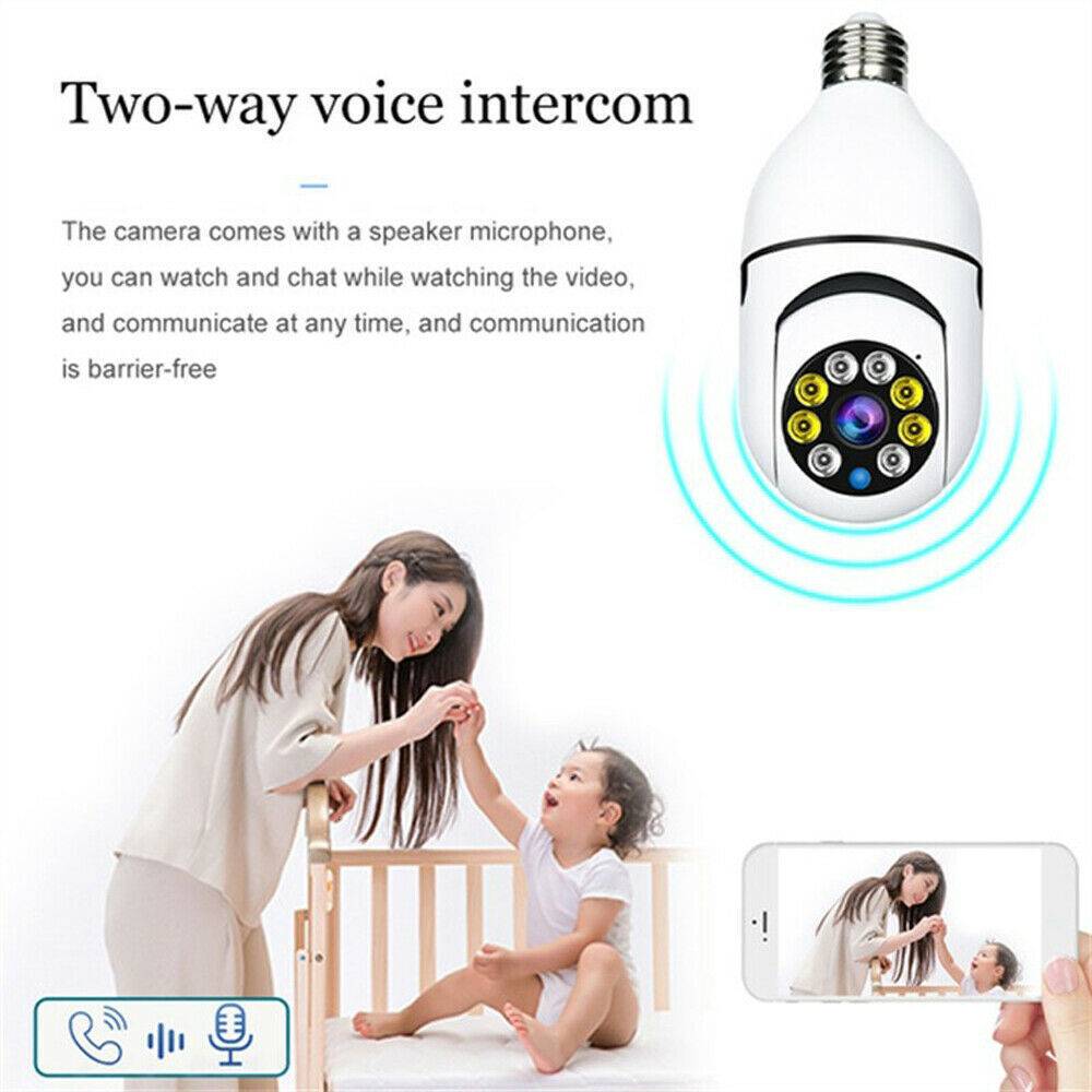 IR E27 Light Bulb Camera 1080P HD Wireless Wifi Smart Home Security Camera - 5 - CJ