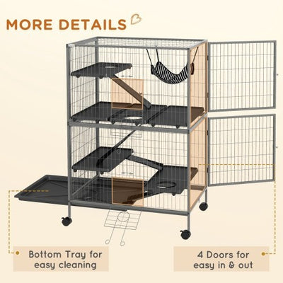 5 Tiers Of Small Animal Cages, Ferret Cages, Large Chinchilla Cages With Hammock Fittings And Heavy Duty Wires - 5 - CJ