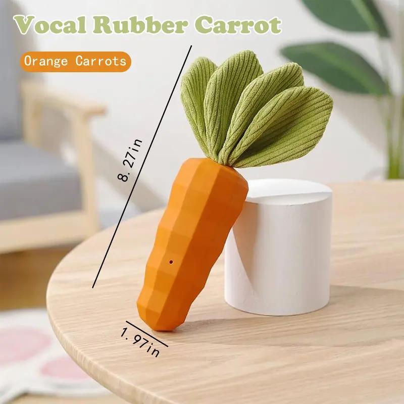Rubber Carrot Dog Toy For Chewing Dogs, For Training And Cleaning, Durable Interactive Toy For Puppies And Medium-sized Dogs