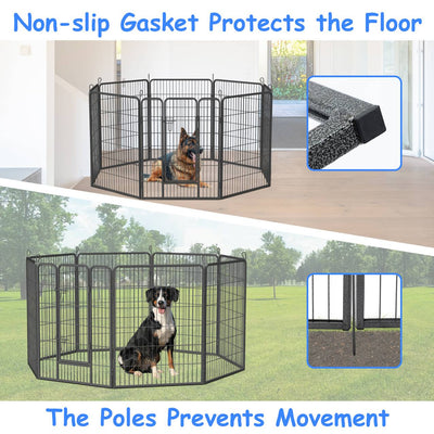 Dog Pens Outdoor Dog Fence Dog Playpen For Large Dogs Dog Kennel Pet Playpen - 5 - CJ