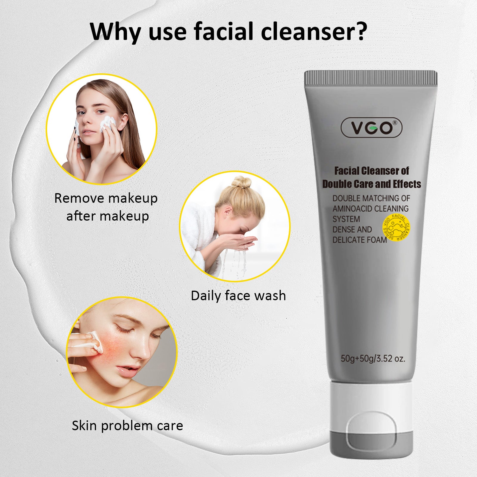 Facial Cleanser Of Double Care And Effets - 5 - CJ