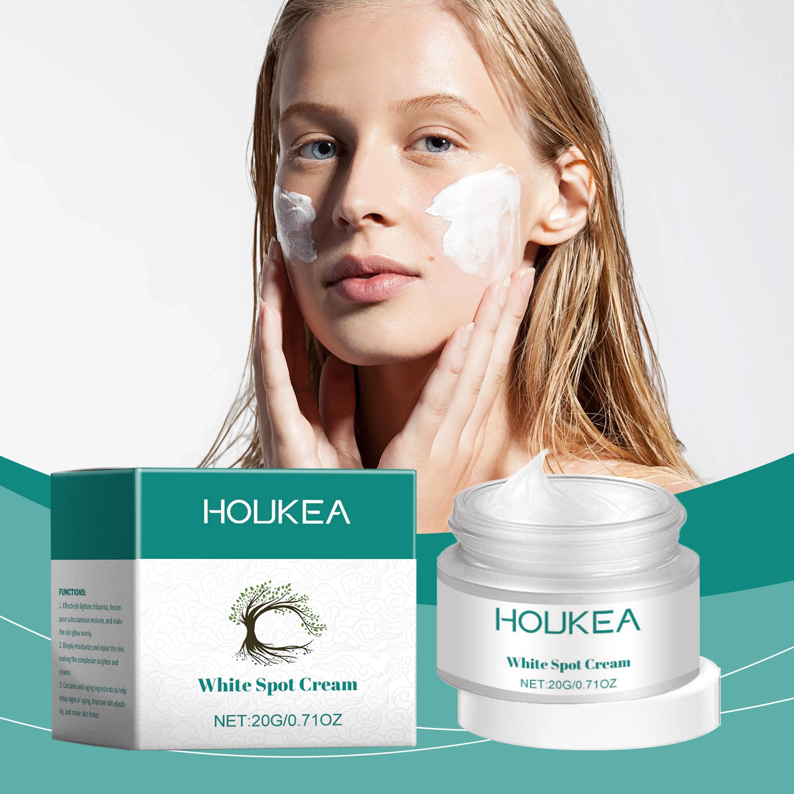 Houkea Moisturizing Cream Moisturizes And Elevates Facial Skin Daily Skin Care Moisturizing, Brightening, Smoothing And Firming Cream - 5 - CJ