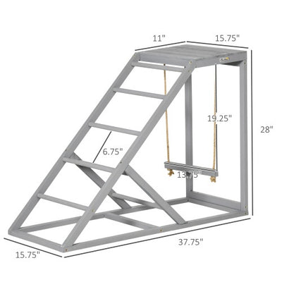 Swing Set With Chicken Perch And Hen Ladder, Chicken Coop Toys - 5 - CJ