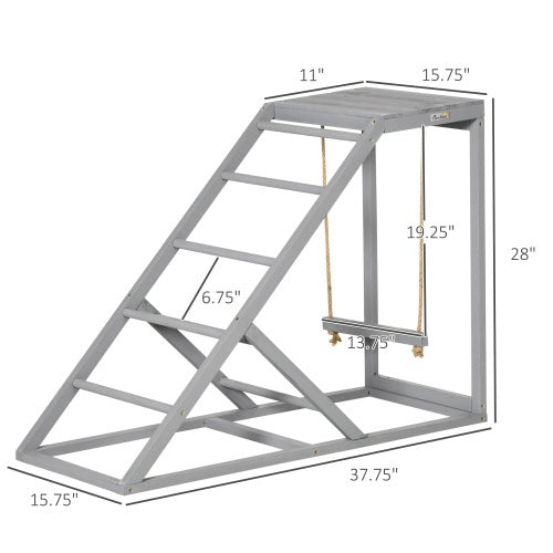 Swing Set With Chicken Perch And Hen Ladder, Chicken Coop Toys - 5 - CJ
