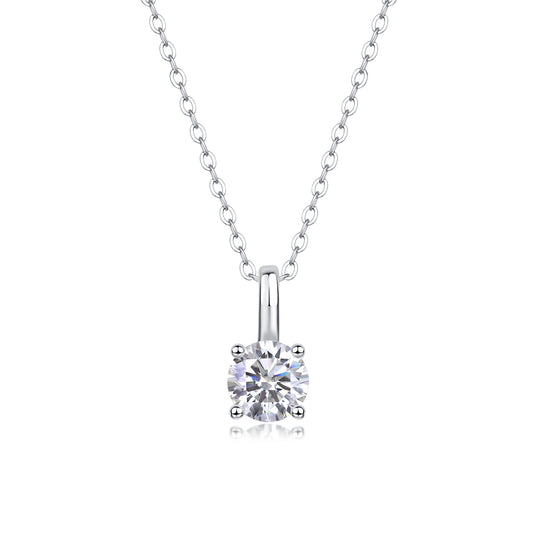 1Encounter - A Fashionable And Luxurious Diamond Jewelry Pendant Set With 1 - carat Moissan Diamond S925 Sterling Silver Prohibit TikTok sales - 5 - cj