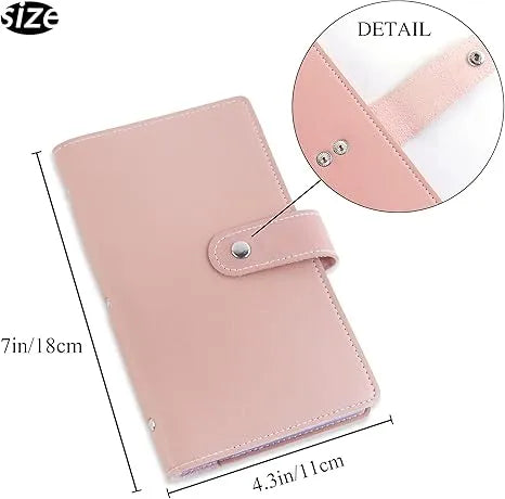 Business Card Holder Book, Business Card Book Case PU Leather Organization Binder Name ID Card Holder For Men & Women, Up To 96 Cards Capacity - 5 - CJ