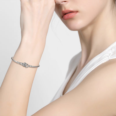 S925 Sterling Silver Base Snake Bone Chain Without Buckle Single Chain Bracelet Diy Accessories - 4 - CJ