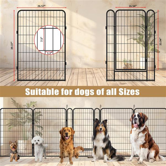 8 Pieces Of Heavy - duty Metal Game Fence - 5 - CJ