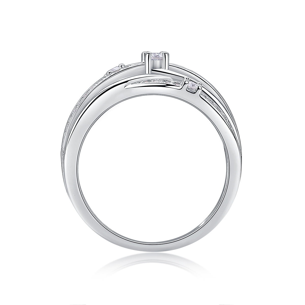 1Star Ring Diamond Ring Luxury Fashion Set Moissanite Silver Ring Prohibit TikTok sales - 5 - CJ